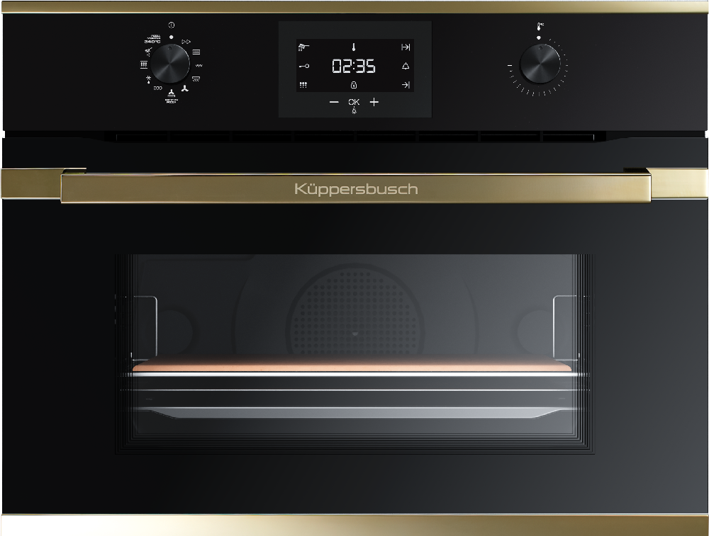 Компактный духовой шкаф с пиролизом Kuppersbusch CBP 6332.0 S4 Gold
